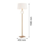 Argon PERSEO l. podłogowa 1 pł. 1x15W (max) śmietankowy złoty 8374 Argon PERSEO l. podłogowa 1 pł. 1x15W (max) śmietankowy złoty 8374