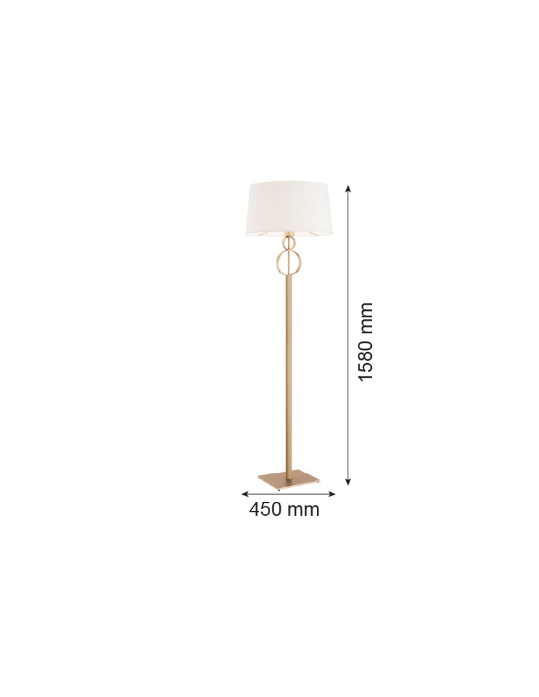 Argon PERSEO l. podłogowa 1 pł. 1x15W (max) śmietankowy złoty 8374 Argon PERSEO l. podłogowa 1 pł. 1x15W (max) śmietankowy złoty 8374