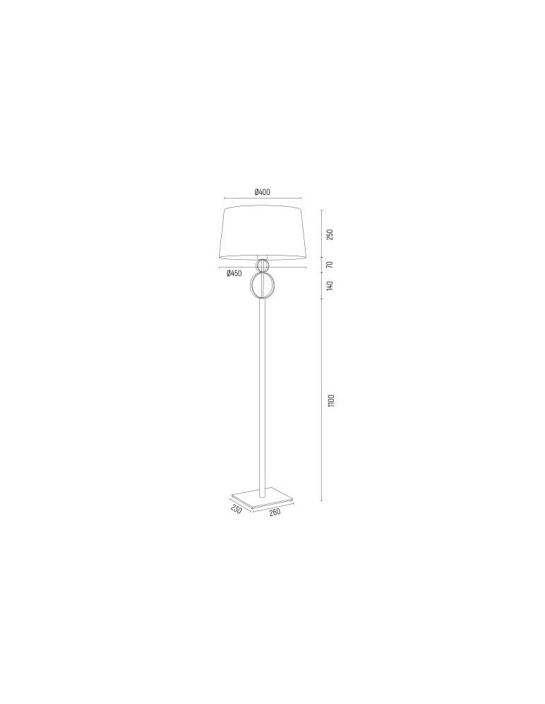 Argon PERSEO l. podłogowa 1 pł. 1x15W (max) śmietankowy złoty 8374 Argon PERSEO l. podłogowa 1 pł. 1x15W (max) śmietankowy złoty 8374