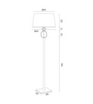 Lampy podłogowe z abażurem - Argon PERSEO l. podłogowa 1 pł. 1x15W (max) śmietankowy czarny 8309 - product 5