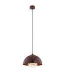 Argon PIAVA 8444 lampa wisząca 1 pł., klosz biało-brązowy (marmurek), elementy brązowe czekoladowe szkło, stal lakierowana Argon PIAVA 8444 lampa wisząca 1 pł., klosz biało-brązowy (marmurek), elementy brązowe czekoladowe szkło, stal lakierowana