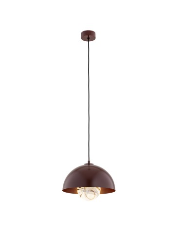 Argon PIAVA 8444 lampa wisząca 1 pł., klosz biało-brązowy (marmurek), elementy brązowe czekoladowe szkło, stal lakierowana