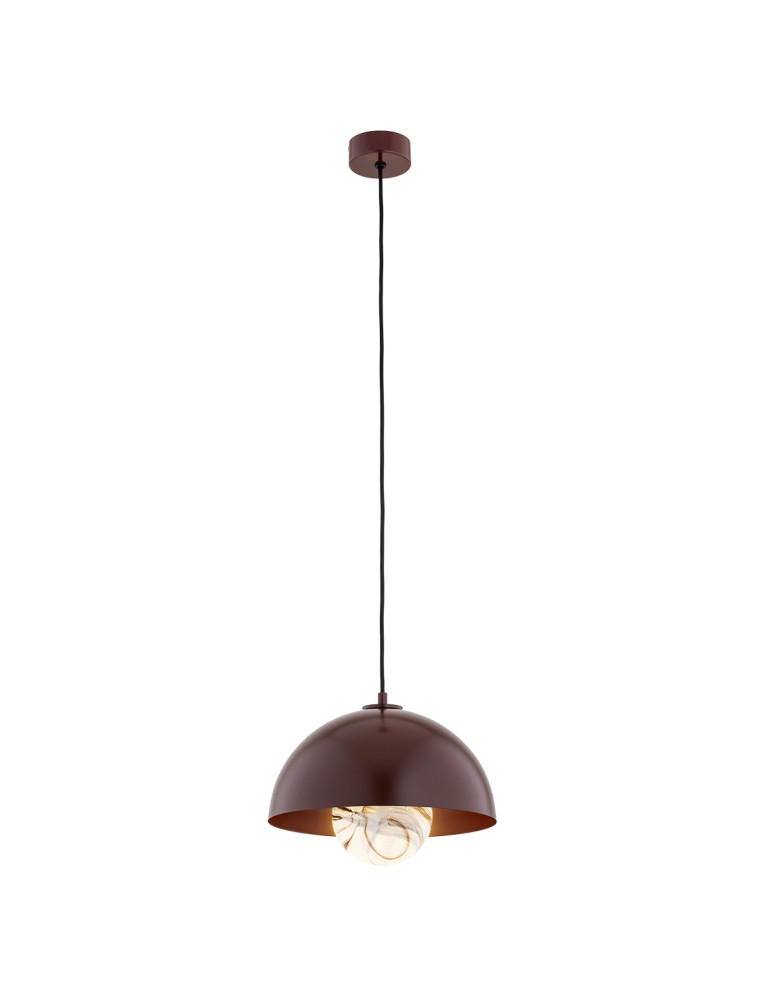 Argon PIAVA 8444 lampa wisząca 1 pł., klosz biało-brązowy (marmurek), elementy brązowe czekoladowe szkło, stal lakierowana Argon PIAVA 8444 lampa wisząca 1 pł., klosz biało-brązowy (marmurek), elementy brązowe czekoladowe szkło, stal lakierowana
