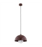 Argon PIAVA 8444 lampa wisząca 1 pł., klosz biało-brązowy (marmurek), elementy brązowe czekoladowe szkło, stal lakierowana Argon PIAVA 8444 lampa wisząca 1 pł., klosz biało-brązowy (marmurek), elementy brązowe czekoladowe szkło, stal lakierowana