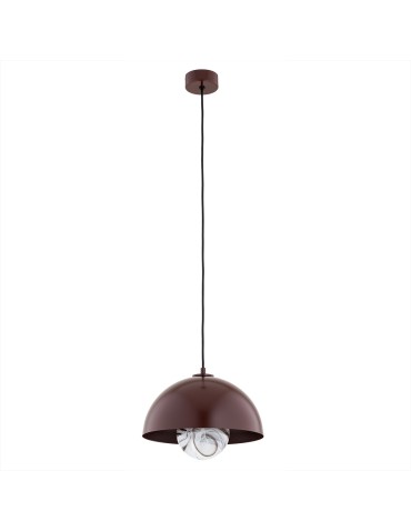 Argon PIAVA 8444 lampa wisząca 1 pł., klosz biało-brązowy (marmurek), elementy brązowe czekoladowe szkło, stal lakierowana - produkt 2