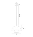 Argon PIAVA 8444 lampa wisząca 1 pł., klosz biało-brązowy (marmurek), elementy brązowe czekoladowe szkło, stal lakierowana Argon PIAVA 8444 lampa wisząca 1 pł., klosz biało-brązowy (marmurek), elementy brązowe czekoladowe szkło, stal lakierowana