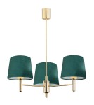 Żyrandole 3 punktowe - Argon PONTE PLUS żyrandol 3 pł. 3x15W (max) zielony ciemny mosiądz 6192 - product 1