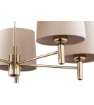 Żyrandole klasyczne - Argon PONTE PLUS żyrandol 5 pł. 5x15W (max) beżowy ciemny mosiądz 2105 - product 5