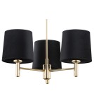 Żyrandole klasyczne - Argon PONTE PLUS żyrandol 3 pł. 3x15W (max) czarny ciemny mosiądz 6111 - product 3