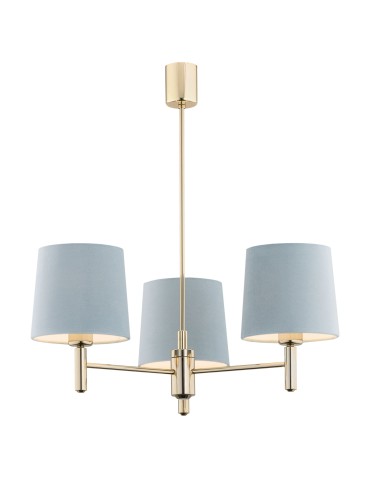 Argon PONTE lampa wisząca 3 pł. 3x15W (max) błękit ciemny mosiądz 1484