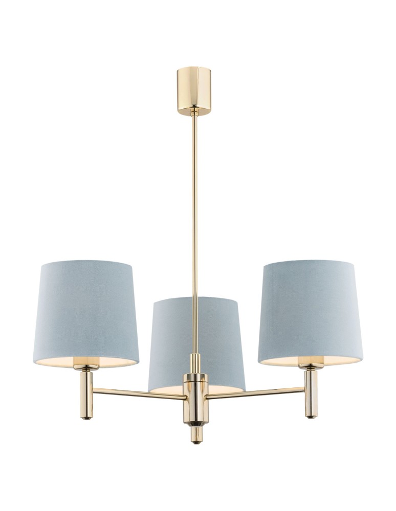 Argon PONTE lampa wisząca 3 pł. 3x15W (max) błękit ciemny mosiądz 1484 Argon PONTE lampa wisząca 3 pł. 3x15W (max) błękit ciemny mosiądz 1484