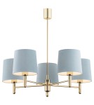 Argon PONTE lampa wisząca 5 pł. 5x15W (max) błękit ciemny mosiądz 2085 Argon PONTE lampa wisząca 5 pł. 5x15W (max) błękit ciemny mosiądz 2085