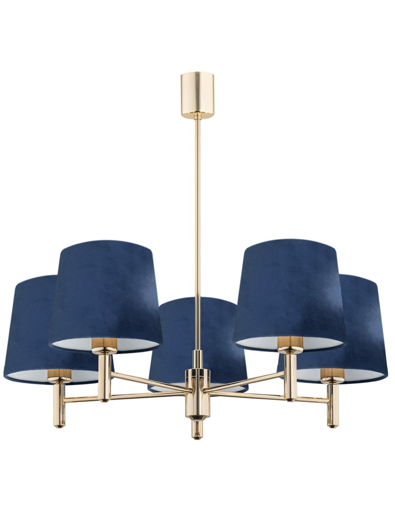 Argon PONTE lampa wisząca 5 pł. 5x15W (max) granat ciemny mosiądz 2086 Argon PONTE lampa wisząca 5 pł. 5x15W (max) granat ciemny mosiądz 2086