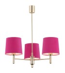 Żyrandole różowe - Argon PONTE lampa wisząca 3 pł. 3x15W (max) różowy ciemny mosiądz 1498 - product 1