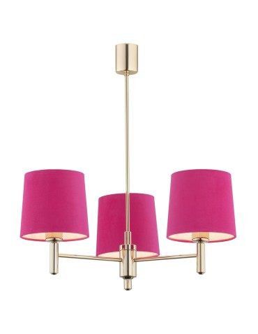 Argon PONTE lampa wisząca 3 pł. 3x15W (max) różowy ciemny mosiądz 1498