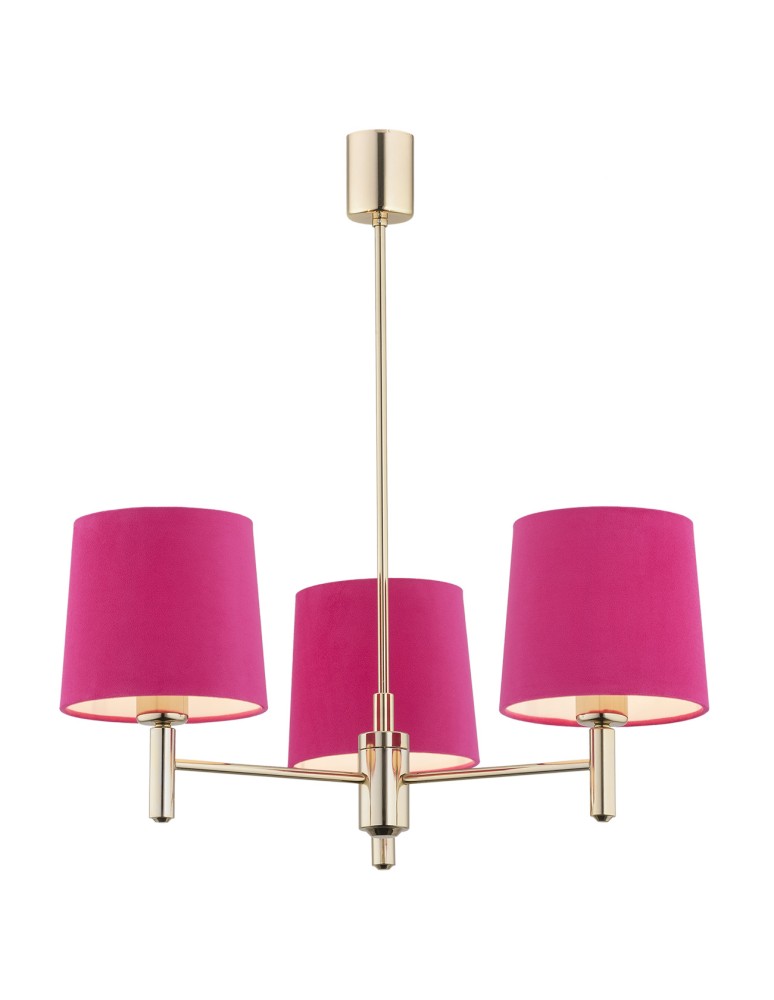 Argon PONTE lampa wisząca 3 pł. 3x15W (max) różowy ciemny mosiądz 1498