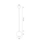 Argon PORTORYKO lampa wisząca 1 pł. 1x7W (max) jasny brąz chrom 3678 Argon PORTORYKO lampa wisząca 1 pł. 1x7W (max) jasny brąz chrom 3678