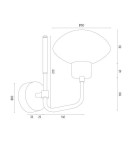 Argon RAVELLO kinkiet 1 pł. 1x7W (max) opal mat czarny struktura 8032 Argon RAVELLO kinkiet 1 pł. 1x7W (max) opal mat czarny struktura 8032
