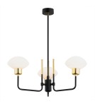 Żyrandole - Argon RAVELLO żyrandol 3 pł. 3x7W (max) opal mat czarny struktura 6166 - product 1