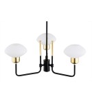 Żyrandole - Argon RAVELLO żyrandol 3 pł. 3x7W (max) opal mat czarny struktura 6166 - product 3