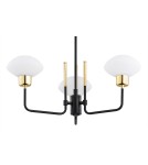 Żyrandole - Argon RAVELLO żyrandol 3 pł. 3x7W (max) opal mat czarny struktura 6166 - product 4