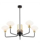 Argon RAVELLO żyrandol 5 pł. 5x7W (max) opal mat czarny struktura 2128 Argon RAVELLO żyrandol 5 pł. 5x7W (max) opal mat czarny struktura 2128