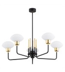 Argon RAVELLO żyrandol 5 pł. 5x7W (max) opal mat czarny struktura 2128 Argon RAVELLO żyrandol 5 pł. 5x7W (max) opal mat czarny struktura 2128