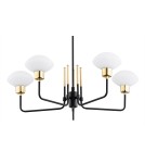 Argon RAVELLO żyrandol 5 pł. 5x7W (max) opal mat czarny struktura 2128 Argon RAVELLO żyrandol 5 pł. 5x7W (max) opal mat czarny struktura 2128