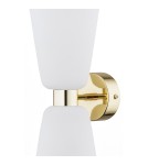 Kinkiety - Argon RENO kinkiet 2 pł. 2x7W (max) opal mat mosiądz 1034 - product 3