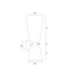 Kinkiety - Argon RENO kinkiet 2 pł. 2x7W (max) opal mat mosiądz 1034 - product 5