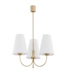 Żyrandole 3 punktowe - Argon SAFIANO żyrandol 3 pł. 3x15W (max) biały złoty 6267 - product 2