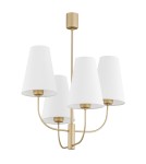 Żyrandole 4 punktowe - Argon SAFIANO żyrandol 4 pł. 4x15W (max) biały złoty 1821 - product 2