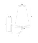 Argon SAFIANO kinkiet 1 pł. 1x15W (max) biały czarny 8376 Argon SAFIANO kinkiet 1 pł. 1x15W (max) biały czarny 8376
