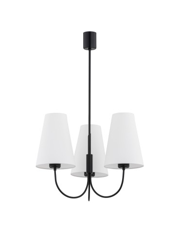 Argon SAFIANO żyrandol 3 pł. 3x15W (max) biały czarny 6268 - produkt 2