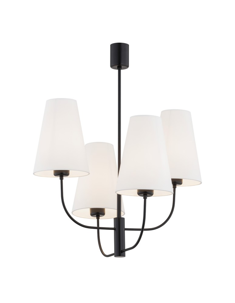 Argon SAFIANO żyrandol 4 pł. 4x15W (max) biały czarny 1822