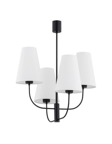 Argon SAFIANO żyrandol 4 pł. 4x15W (max) biały czarny 1822 - produkt 2