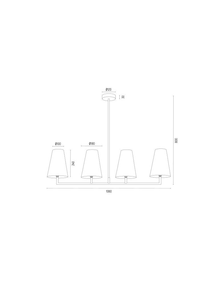 Argon SAFIANO lampa wisząca 4 pł. 4x15W (max) biały czarny 1831 Argon SAFIANO lampa wisząca 4 pł. 4x15W (max) biały czarny 1831