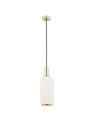 Argon SAGUNTO lampa wisząca 1 pł. 1x15W (max) opal mat mosiądz 4356