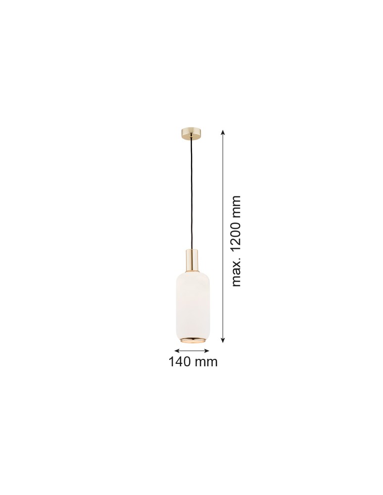 Argon SAGUNTO lampa wisząca 1 pł. 1x15W (max) opal mat mosiądz 4356 Argon SAGUNTO lampa wisząca 1 pł. 1x15W (max) opal mat mosiądz 4356