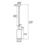 Argon SAGUNTO lampa wisząca 1 pł. 1x15W (max) opal mat mosiądz 4356 Argon SAGUNTO lampa wisząca 1 pł. 1x15W (max) opal mat mosiądz 4356