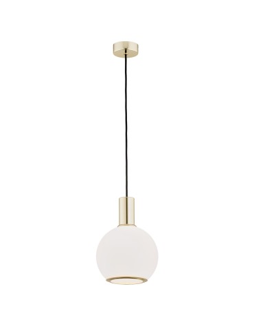 Argon SAGUNTO lampa wisząca 1 pł. 1x15W (max) opal mat mosiądz 4357
