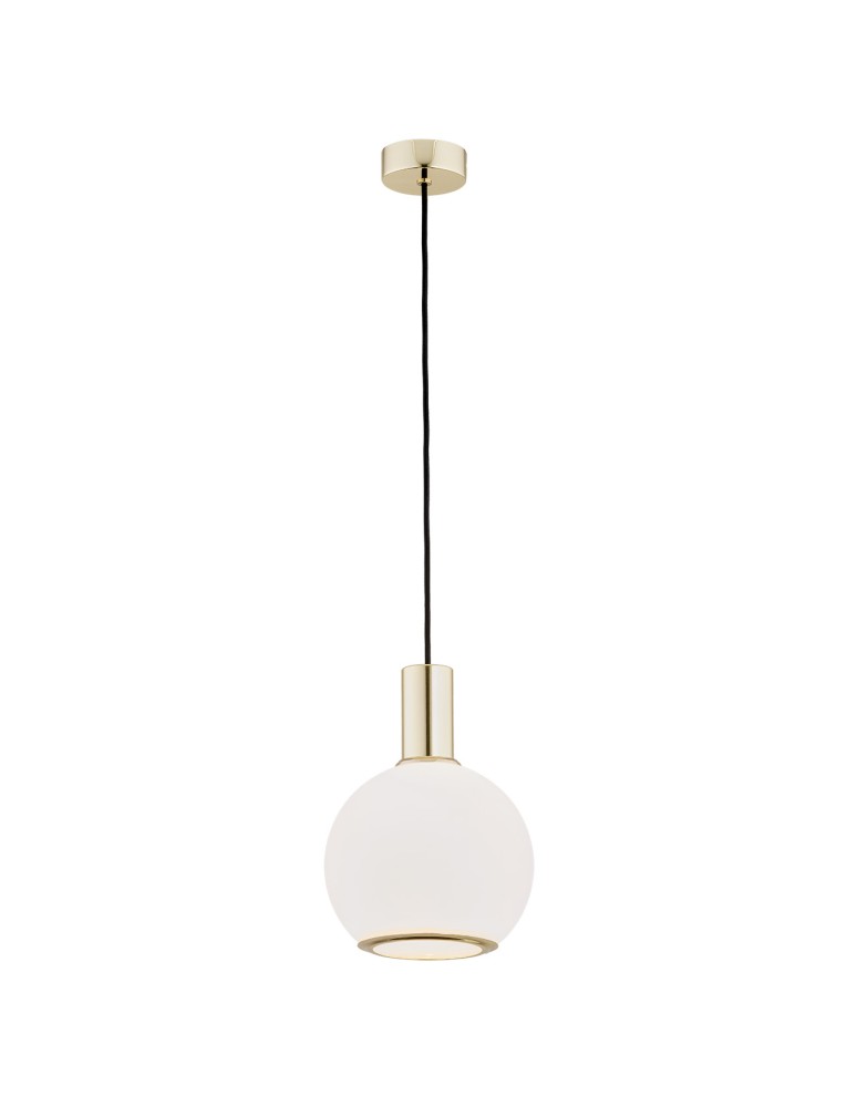 Argon SAGUNTO lampa wisząca 1 pł. 1x15W (max) opal mat mosiądz 4357