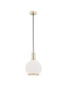 Argon SAGUNTO lampa wisząca 1 pł. 1x15W (max) opal mat mosiądz 4357