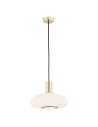Argon SAGUNTO lampa wisząca 1 pł. 1x15W (max) opal mat mosiądz 4358