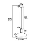 Argon SAGUNTO lampa wisząca 1 pł. 1x15W (max) opal mat mosiądz 4358 Argon SAGUNTO lampa wisząca 1 pł. 1x15W (max) opal mat mosiądz 4358