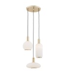 Argon SAGUNTO lampa wisząca 3 pł. na okrągłej podsufitce 3x15W (max) opal mat mosiądz 1489 Argon SAGUNTO lampa wisząca 3 pł. na okrągłej podsufitce 3x15W (max) opal mat mosiądz 1489