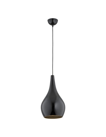 Argon SANTANA lampa wisząca 1 pł 1x15W (max) czarny czarny połysk 3997