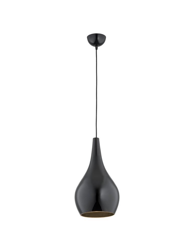 Argon SANTANA lampa wisząca 1 pł 1x15W (max) czarny czarny połysk 3997