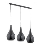 Lampy wiszące - Argon SANTANA lampa wisząca 3 pł 3x15W (max) czarny czarny połysk 1409 - product 1