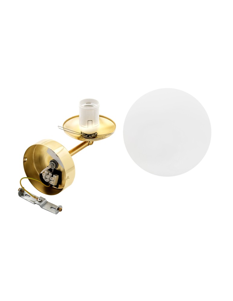 Argon SATELITE PLUS kinkiet 1 pł. 1x15W (max) opal mat IP44 mosiądz 4744